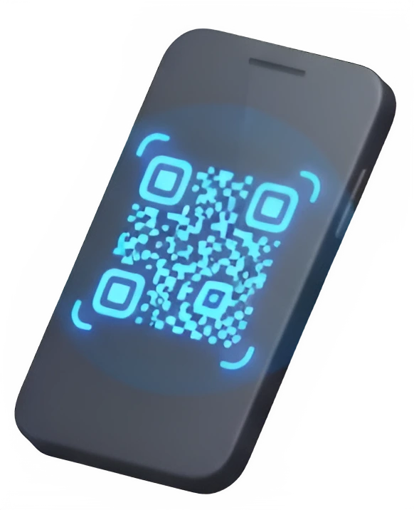 Εικονίδιο ο μεταφορέας και ο λήπτης σκανάρουν το QR απευθείας από το κινητό τους.